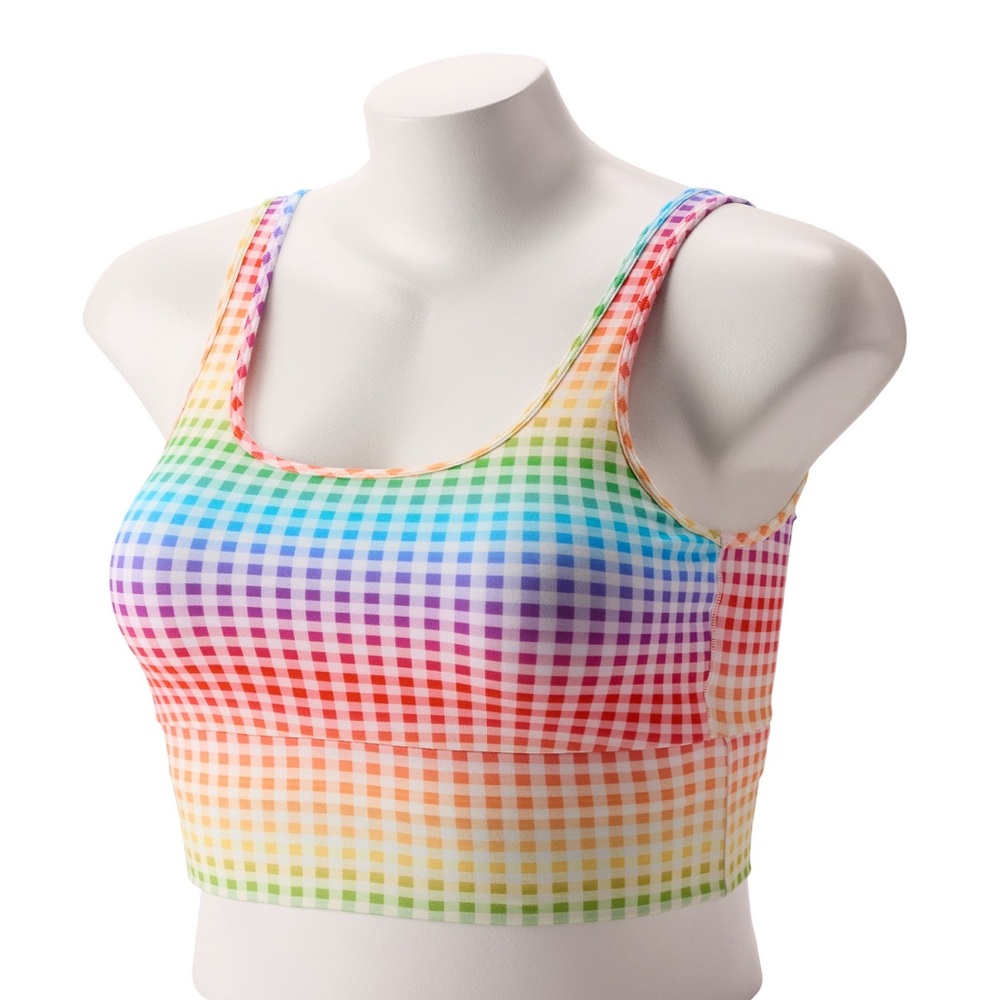 TomboyX Rainbow Check
Longline Scoopneck Bralette